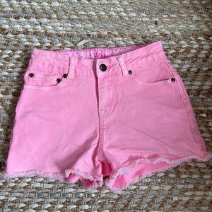 Girls Boden pink denim shorts, new without tags (never worn), size 11